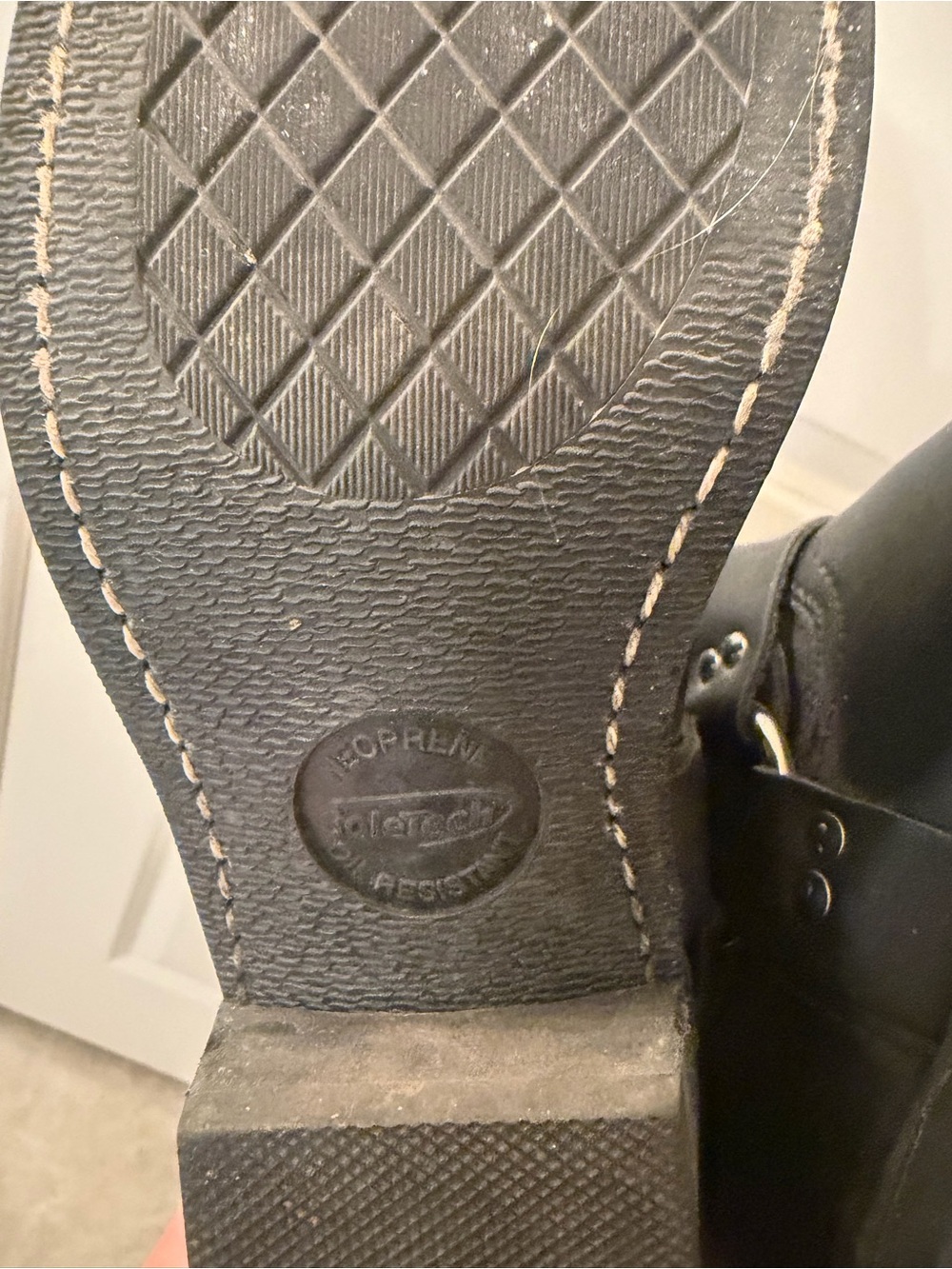 Frye Black Leather Harness Heeled Boots - Picture 5 of 5